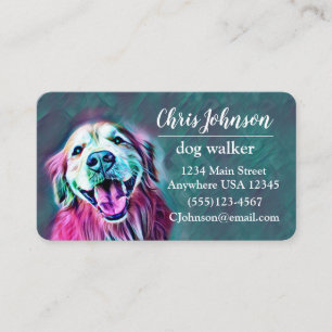 Carte De Visite Triathlon d'or chez Neon Colors Dog Walker
