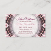 Carte de visite tribal alternatif rose et bourguig (Devant)