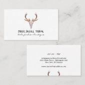 Carte De Visite Tribal Boho de la Corne du Cerf (Devant / Derrière)