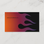 Carte de visite tribal de tatouage de flamme (Dos)