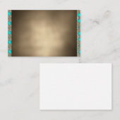 Carte de visite tribal de turquoise de Santa Fe (Devant / Derrière)