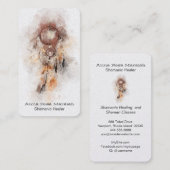 Carte De Visite *~* Tribal - Shamanic, un catcher de rêves sacrés (Devant / Derrière)