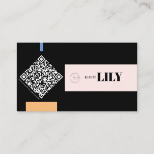 Carte De Visite Tricolore géométrique professionnel code QR