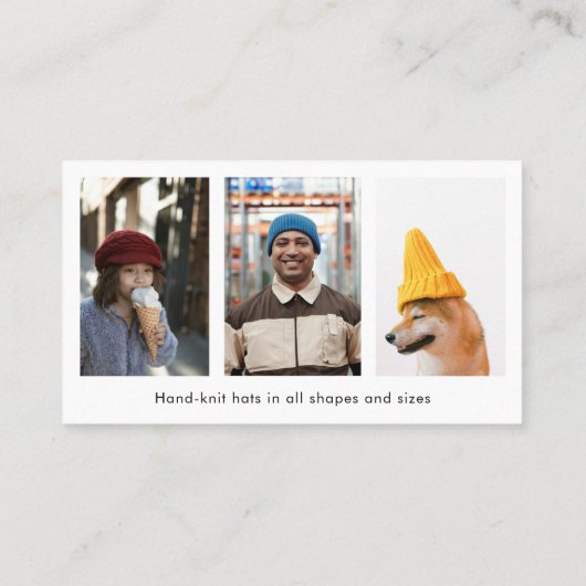 Carte de visite tricot (Dos)