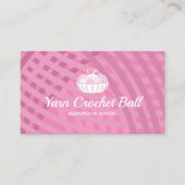 Carte De Visite Tricot à billes de fils Crochet rose (Devant)