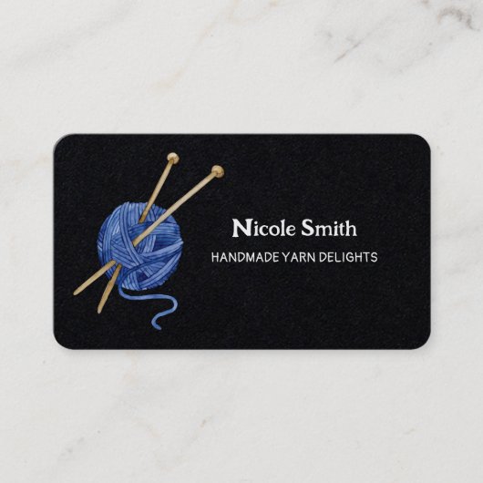 Carte De Visite Tricot à fils Premium (Devant)