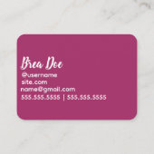 Carte De Visite Tricot Crochet (Dos)