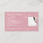 Carte De Visite Tricot Crochet coudre hiver neige Bokeh (Dos)