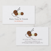 Carte De Visite Tricot Crochet Fil d'artisanat (Devant / Derrière)