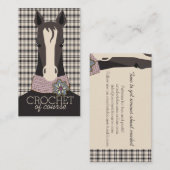 Carte De Visite Tricot de cheval sérieux crochet mode écharpe (Devant / Derrière)