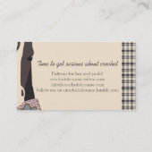 Carte De Visite Tricot de cheval sérieux crochet mode écharpe (Dos)