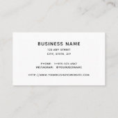 Carte De Visite Tricot de Fer Bleu Arts Fibre Moderne Minimal (Dos)