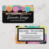 Carte de visite tricot de fils de couleur personna (Devant / Derrière)