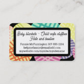 Carte de visite tricot de fils de couleur personna (Dos)