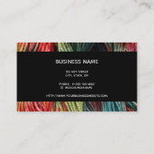 Carte De Visite Tricot de fils Laine verte rouge (Dos)