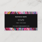 Carte De Visite Tricot de fils photo rose (Dos)