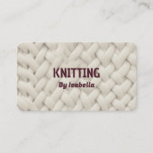 Carte De Visite Tricot de fils rustique (Devant)