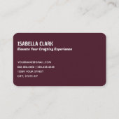 Carte De Visite Tricot de fils rustique (Dos)