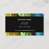 Carte De Visite Tricot en fils à main Jaune Vert Bleu photo (Dos)