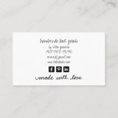 Carte De Visite Tricot en fils de mouton illustré (Dos)