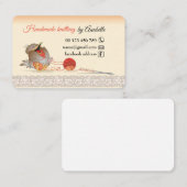 Carte De Visite Tricot fait main (Devant / Derrière)