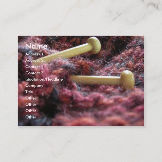 Carte De Visite ©Tricot Knit Knitter Yarn (Devant)
