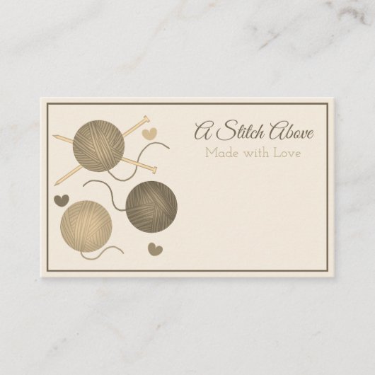 Carte De Visite Tricot neutre (Devant)