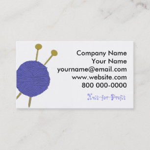 Carte De Visite Tricot Tricoteuse