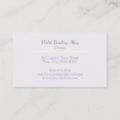 Carte De Visite Tricot vert Pastel artisanal ou artisanat (Dos)