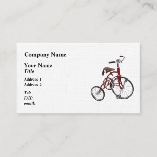 Carte De Visite Tricycle Rouge Vintage