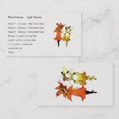 Carte De Visite Trillium et Tiger-Lily, Livre de fleurs géantes (Devant / Derrière)