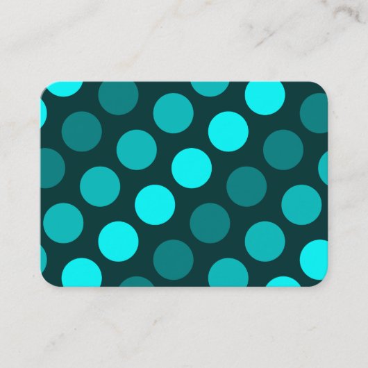 Carte De Visite Trio de points de teal (Devant)