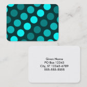 Carte De Visite Trio de points de teal (Devant / Derrière)