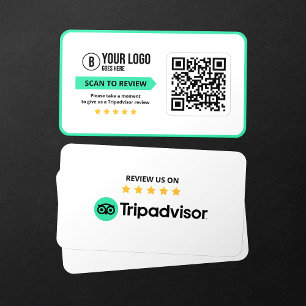 Carte De Visite Tripadvisor Évaluations Taux 5 étoiles Scannable Q