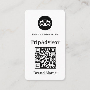 Carte De Visite TripAdvisor QR Lien de retour d'information pers