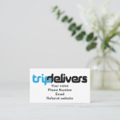 carte de visite TripDelivers (Debout devant)