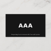 Carte De Visite Triple A | Obligations de qualité de placement | N (Devant)
