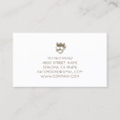 Carte De Visite Triple Coeur Et Wedding planner De Script Couronne (Dos)