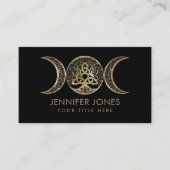 Carte De Visite Triple Lune Arbre de Vie Triquetra (Devant)