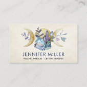 Carte De Visite Triple Lune - Cristaux aquarelle (Devant)