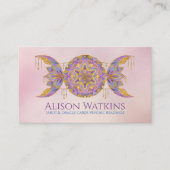 Carte De Visite Triple Lune Mandala Ornement (Devant)