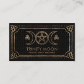 Carte De Visite Triple Lune - Pentagram, Triquetra, Triskele (Devant)