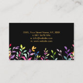 Carte De Visite Triple Lune - Triple Déesse Ornement Floral (Dos)