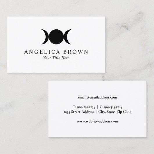 Carte de visite Triple Moon (Devant / Derrière)