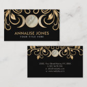Carte De Visite Triple Moon - Triple Goddess Pearl and Gold (Devant / Derrière)