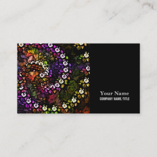 Carte De Visite Trippal fractal violet psychédélique arc-en-ciel
