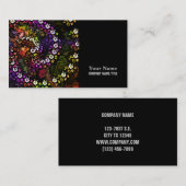 Carte De Visite Trippal fractal violet psychédélique arc-en-ciel (Devant / Derrière)