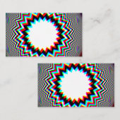 Carte de visite Trippy d'emblème de fleur (Devant / Derrière)