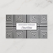 Carte De Visite Trippy Maze Carrés, Artiste professionnel (Devant)