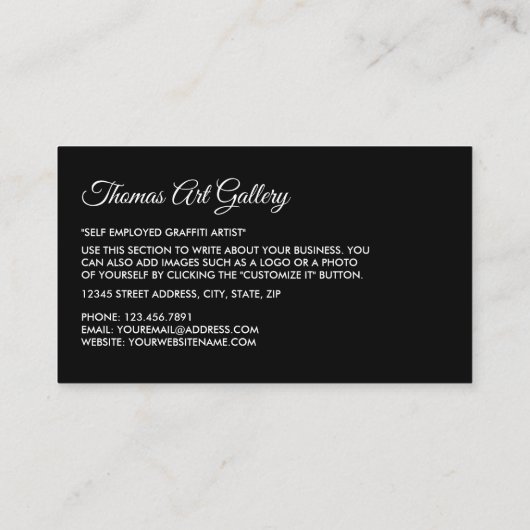 Carte De Visite Trippy Maze Carrés, Concessionnaire d'art (Dos)